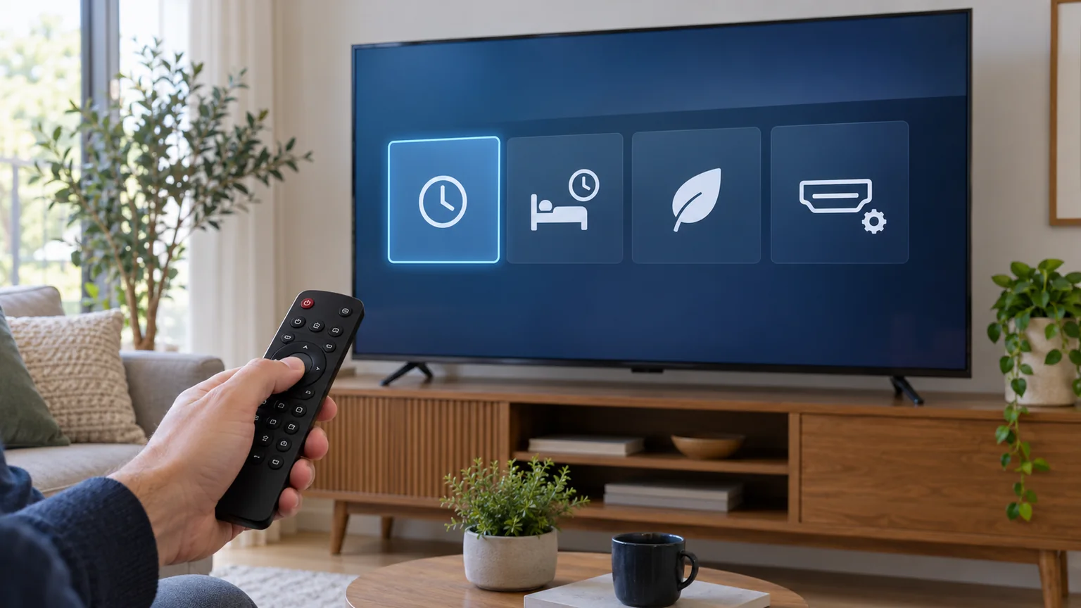 بررسی تایمر خواب، صرفه‌جویی انرژی و تنظیمات HDMI تلویزیون